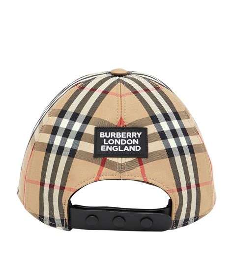 burberry logo detail vintage check baseball cap|burberry hat size chart.